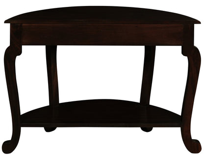 Emilie Cabriole Leg 1 Drawer Half Round Entry Table - Chocolate V199-ST001HRCLC