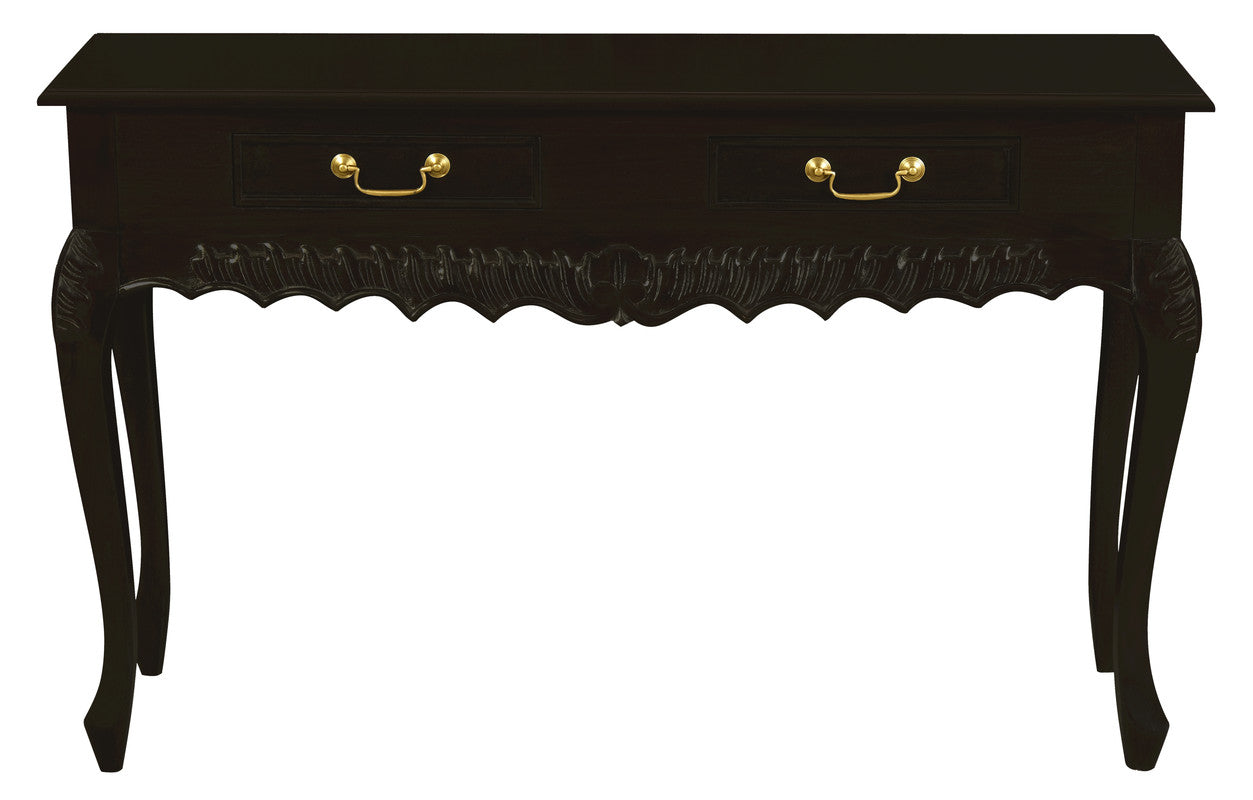 Seine 2 Drawer Carved Sofa Table (Chocolate) V199-ST002CVC