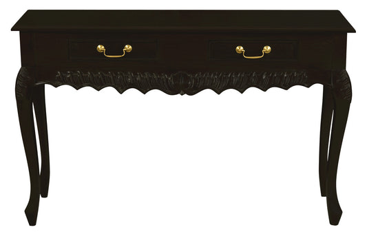 Seine 2 Drawer Carved Sofa Table (Chocolate) V199-ST002CVC