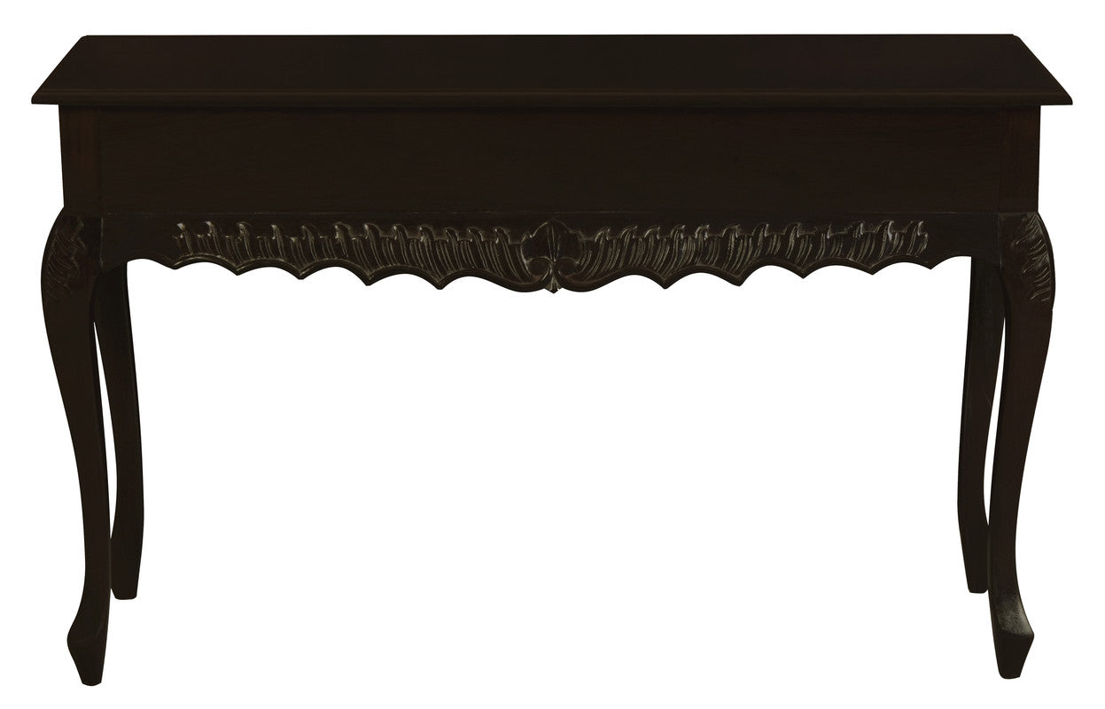 Seine 2 Drawer Carved Sofa Table (Chocolate) V199-ST002CVC