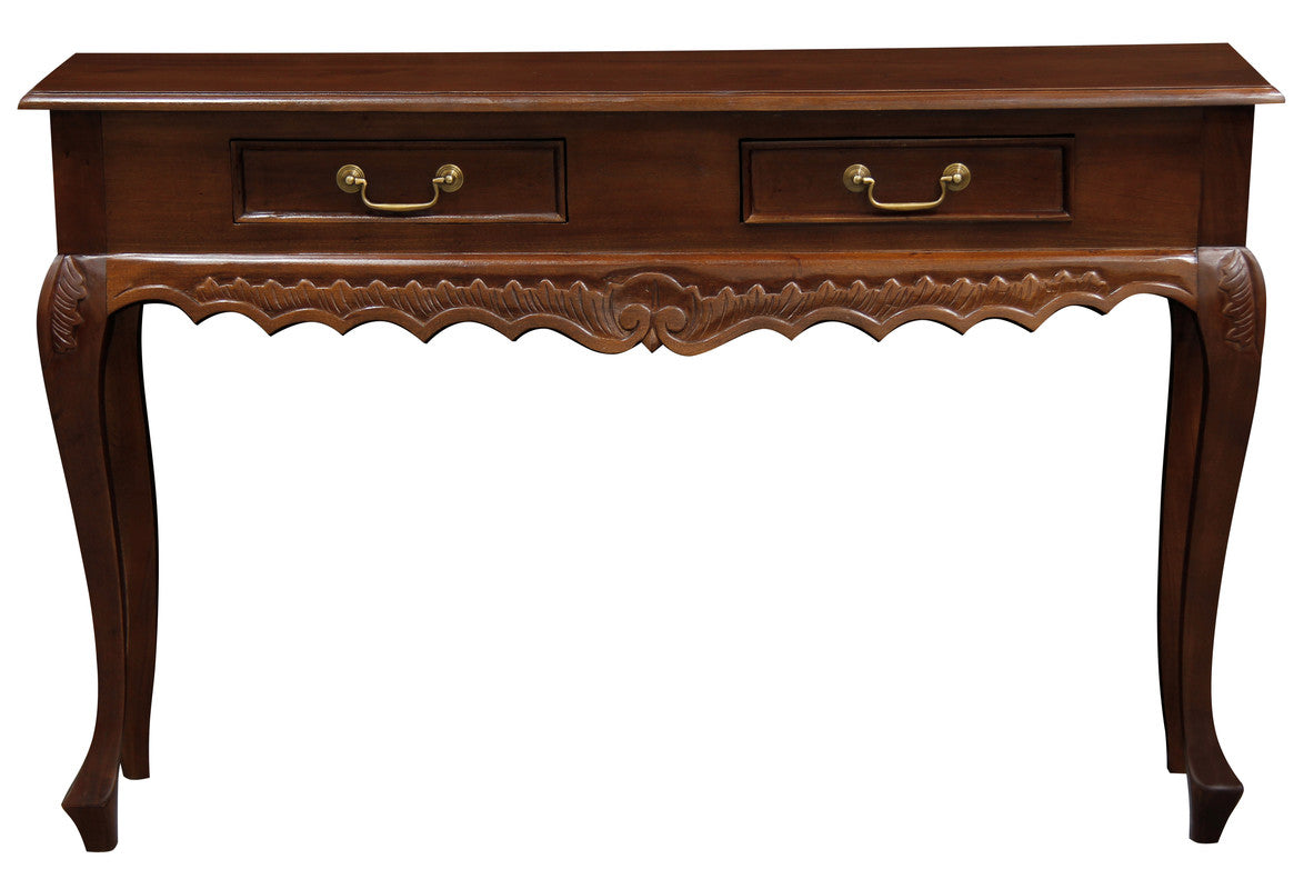 Seine 2 Drawer Carved Sofa Table (Mahogany) V199-ST002CVM