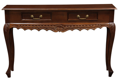 Seine 2 Drawer Carved Sofa Table (Mahogany) V199-ST002CVM