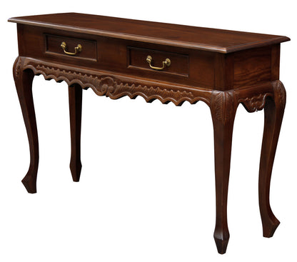 Seine 2 Drawer Carved Sofa Table (Mahogany) V199-ST002CVM