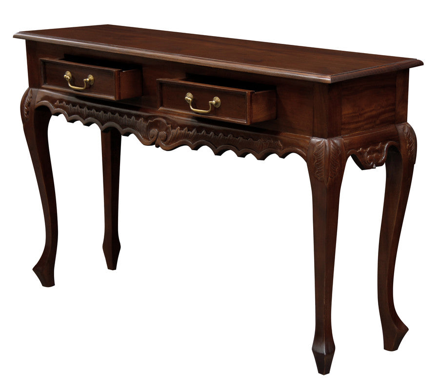 Seine 2 Drawer Carved Sofa Table (Mahogany) V199-ST002CVM