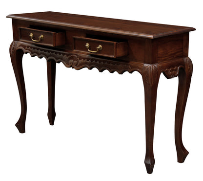 Seine 2 Drawer Carved Sofa Table (Mahogany) V199-ST002CVM