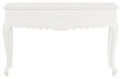 Seine 2 Drawer Carved Sofa Table (White) V199-ST002CVWH