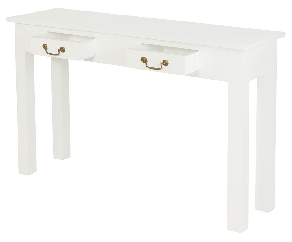 2 Drawer Straight Leg Sofa/Hall Table (White) V199-ST002KLWH