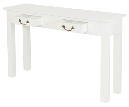 2 Drawer Straight Leg Sofa/Hall Table (White) V199-ST002KLWH