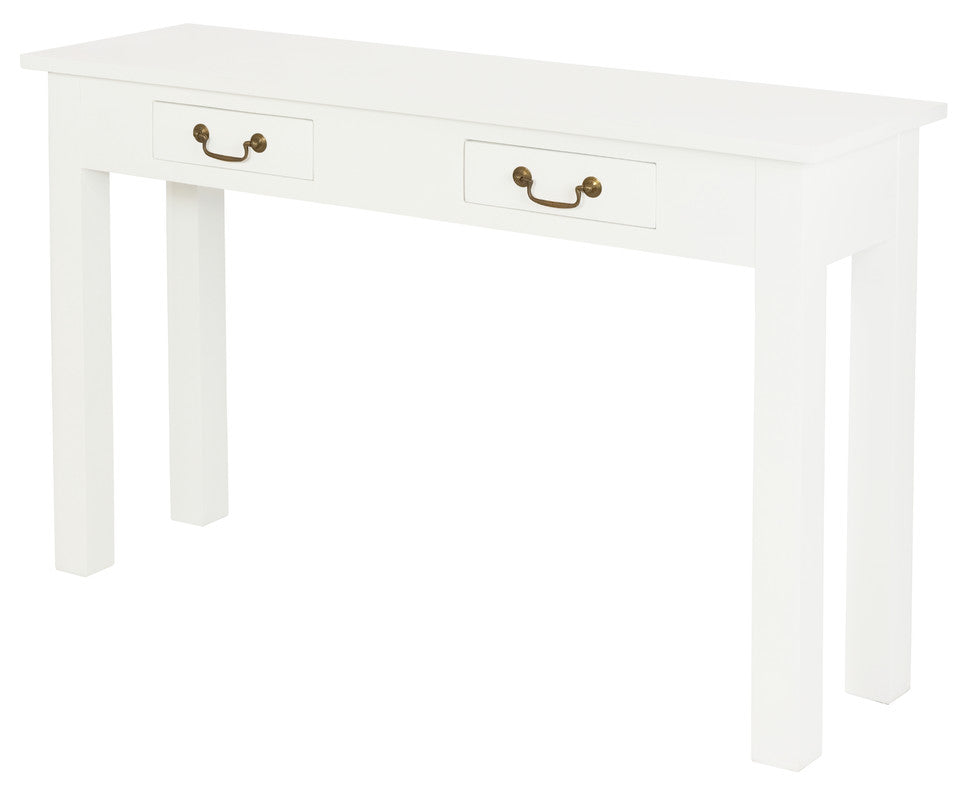 2 Drawer Straight Leg Sofa/Hall Table (White) V199-ST002KLWH