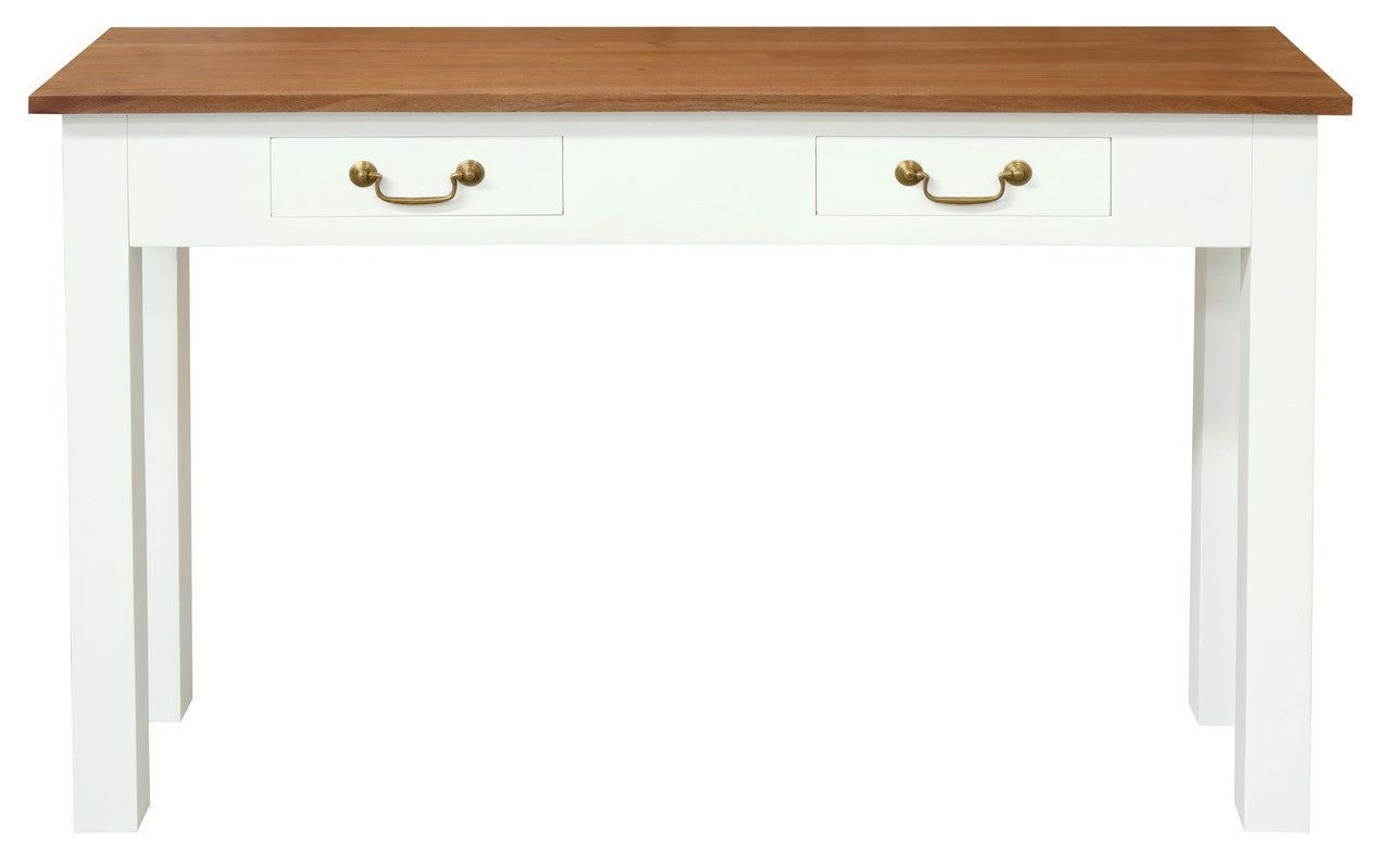 2 Drawer Straight Leg Sofa/Hall Table (White Caramel) V199-ST002KLWR