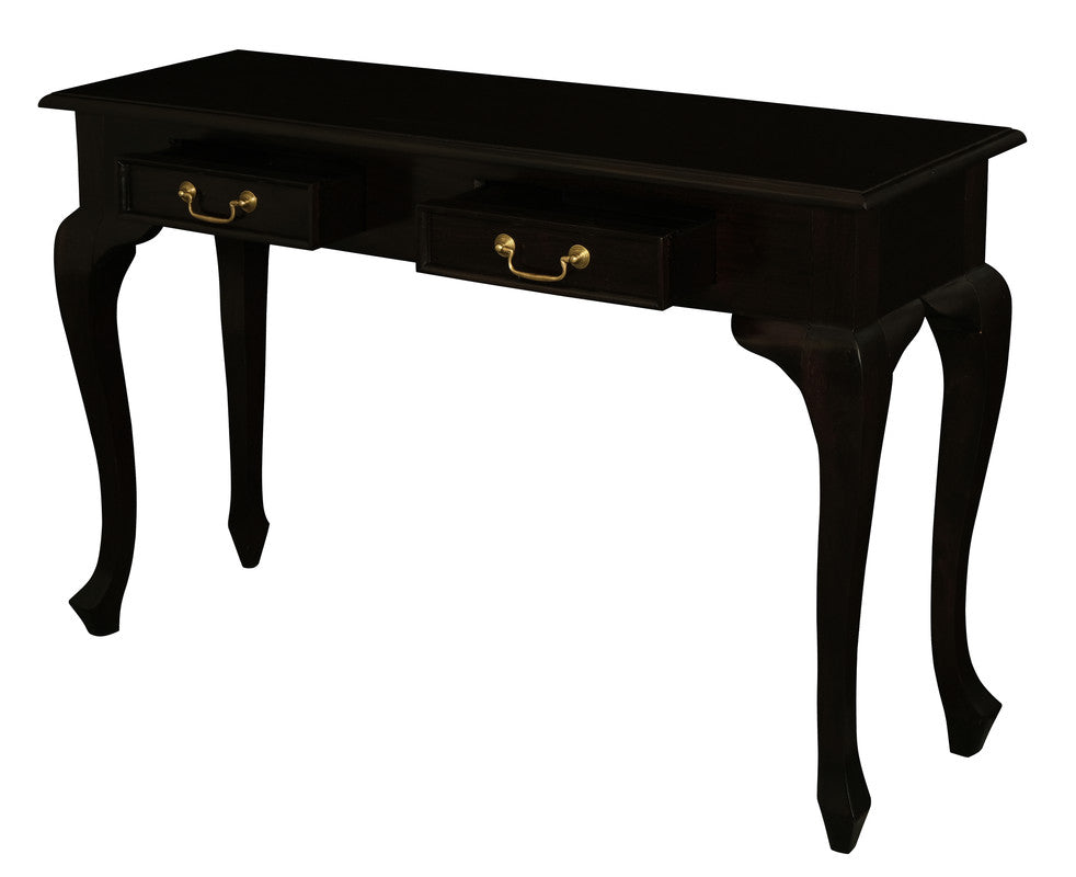 Queen Ann 2 Drawer Sofa Table (Chocolate) V199-ST002QAC