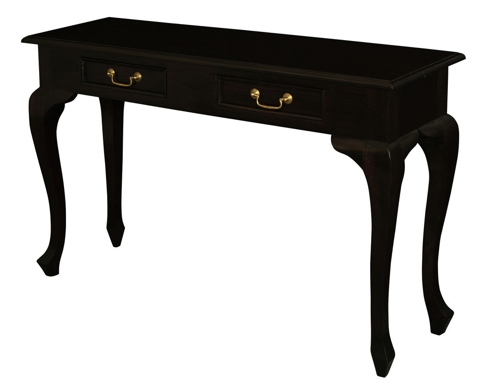 Queen Ann 2 Drawer Sofa Table (Chocolate) V199-ST002QAC