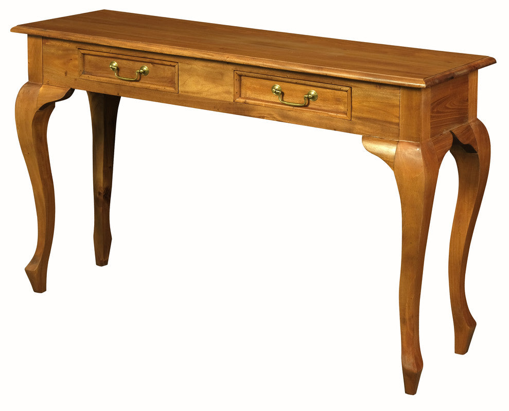 Queen Ann 2 Drawer Sofa Table (Light Pecan) V199-ST002QALP