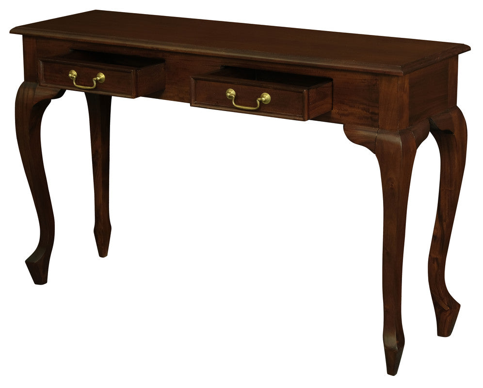 Queen Ann 2 Drawer Sofa Table (Mahogany) V199-ST002QAM