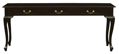 Queen Anne 3 Drawer Sofa Table - Chocolate V199-ST003QAC
