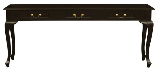 Queen Anne 3 Drawer Sofa Table - Chocolate V199-ST003QAC