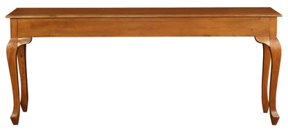 Queen Anne 3 Drawer Sofa Table - Light Pecan V199-ST003QALP