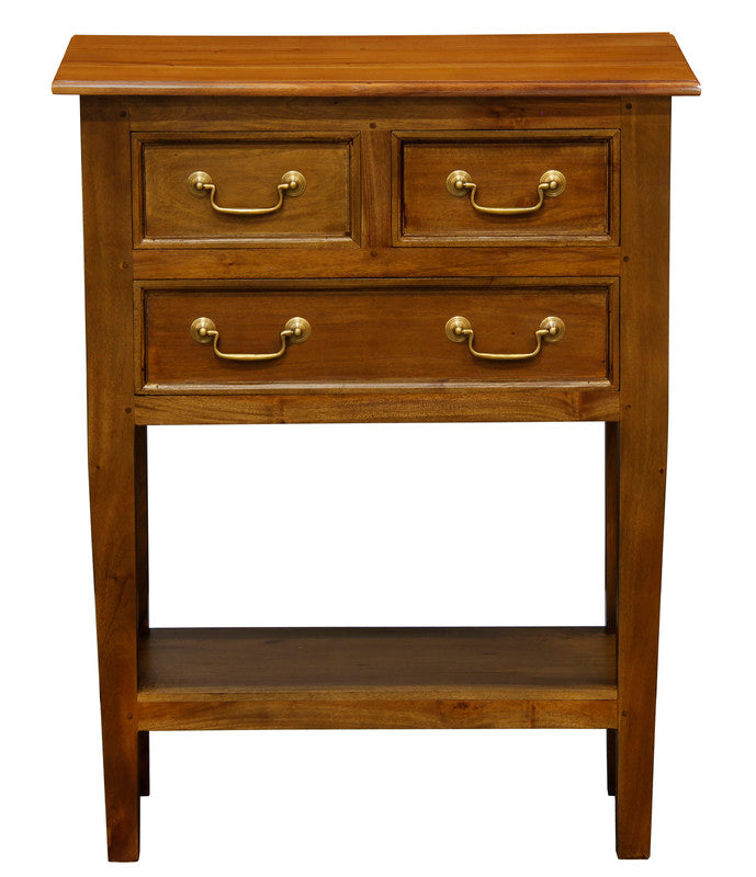 Tasmania 3 Drawer Sofa Table - Light Pecan V199-ST003SLLP
