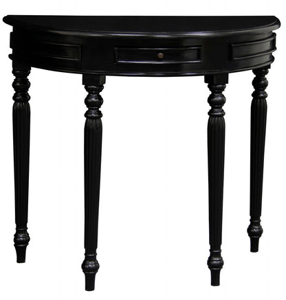 Huntley Turn Leg Half Round Sofa Table (Black) V199-T28B