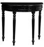 Huntley Turn Leg Half Round Sofa Table (Black) V199-T28B