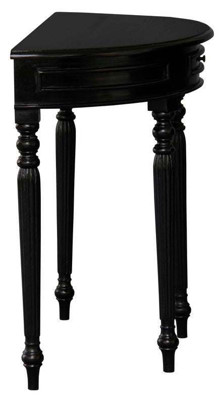 Huntley Turn Leg Half Round Sofa Table (Black) V199-T28B