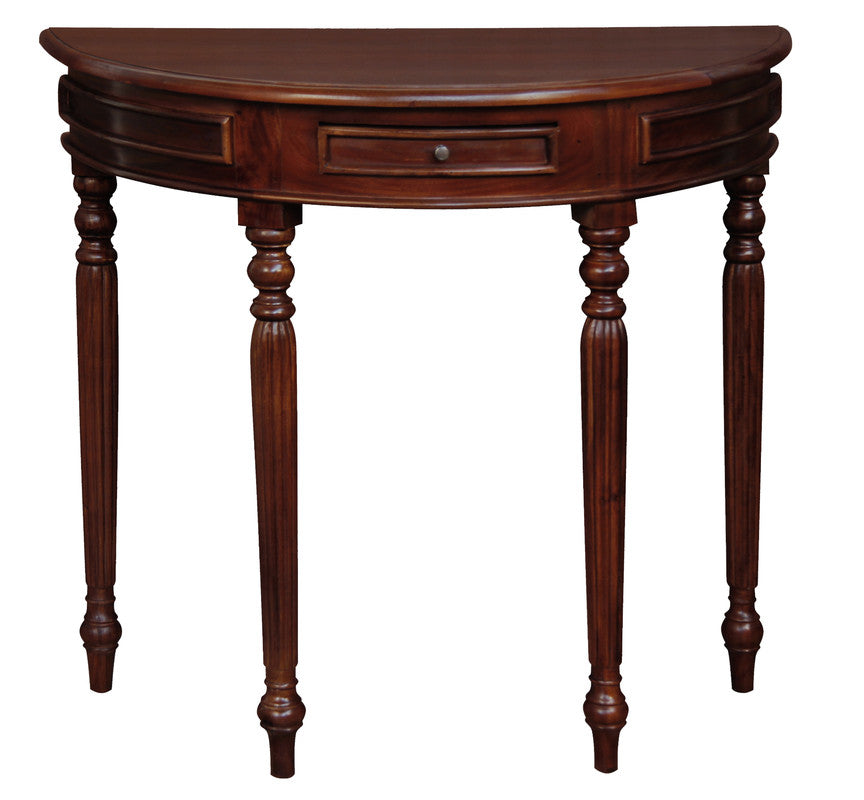Huntley Turn Leg Half Round Sofa Table (Mahogany) V199-T28M