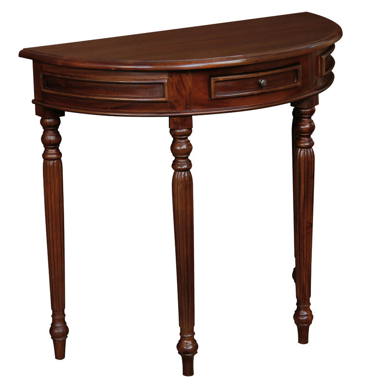 Huntley Turn Leg Half Round Sofa Table (Mahogany) V199-T28M