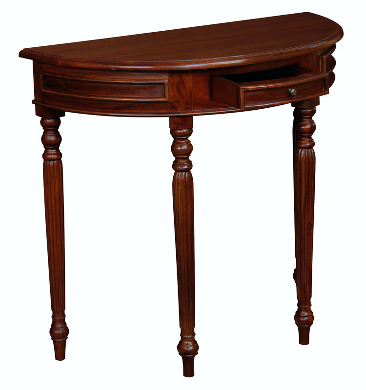 Huntley Turn Leg Half Round Sofa Table (Mahogany) V199-T28M