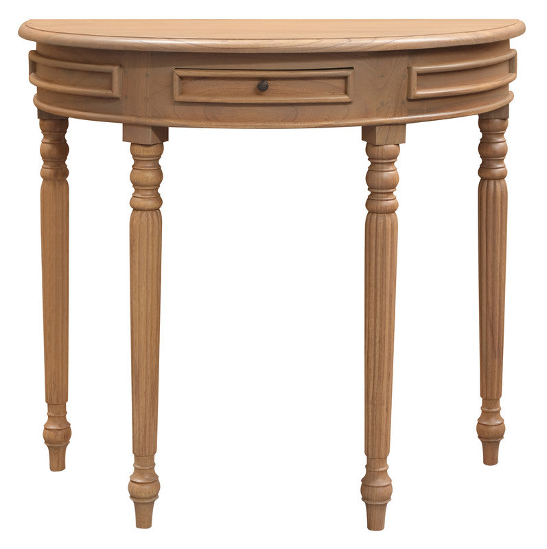 Huntley Turn Leg Half Round Sofa Table (Natural) V199-T28MDNI