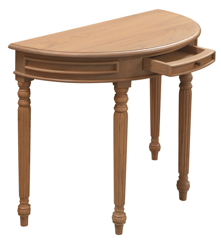 Huntley Turn Leg Half Round Sofa Table (Natural) V199-T28MDNI