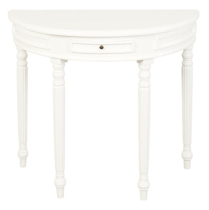 Turn Leg Half Round Sofa Table (White) V199-T28WH