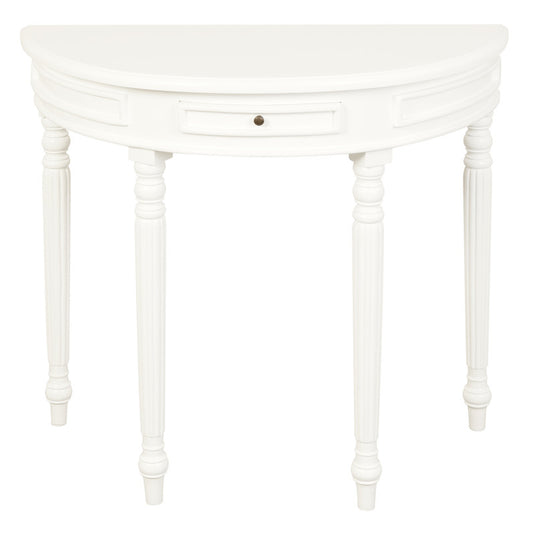 Turn Leg Half Round Sofa Table (White) V199-T28WH