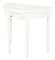 Turn Leg Half Round Sofa Table (White) V199-T28WH