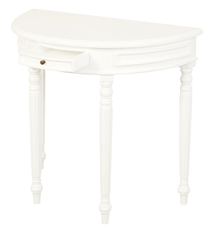 Turn Leg Half Round Sofa Table (White) V199-T28WH