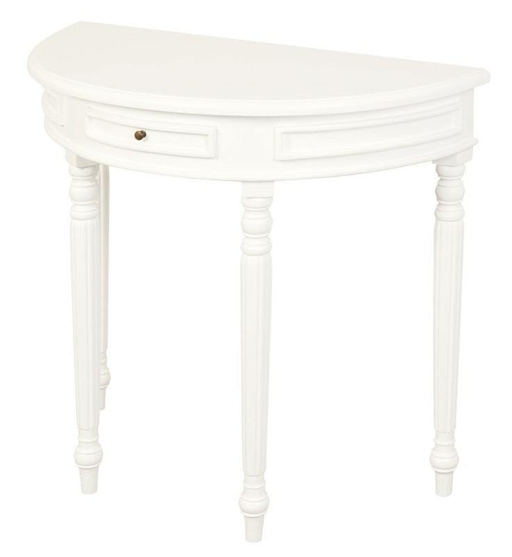 Turn Leg Half Round Sofa Table (White) V199-T28WH