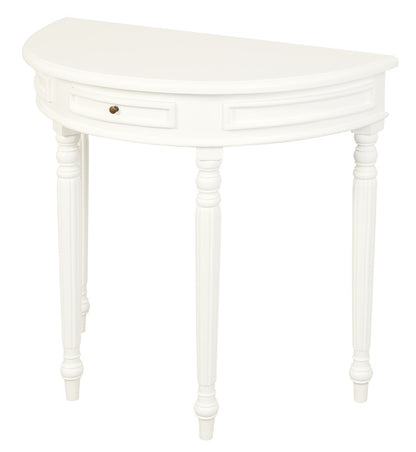 Turn Leg Half Round Sofa Table (White) V199-T28WH