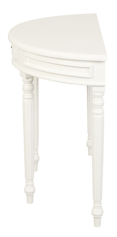 Turn Leg Half Round Sofa Table (White) V199-T28WH