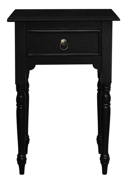 Milly Turn Leg 1 Drawer Side Table (Black) V199-T83B