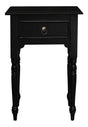 Milly Turn Leg 1 Drawer Side Table (Black) V199-T83B