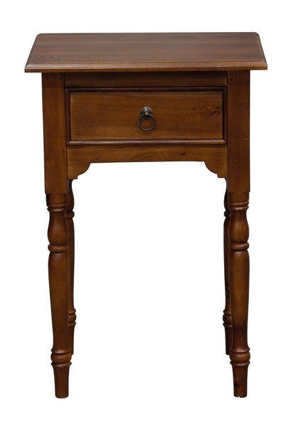 Milly Turn Leg 1 Drawer Side Table (Mahogany) V199-T83M