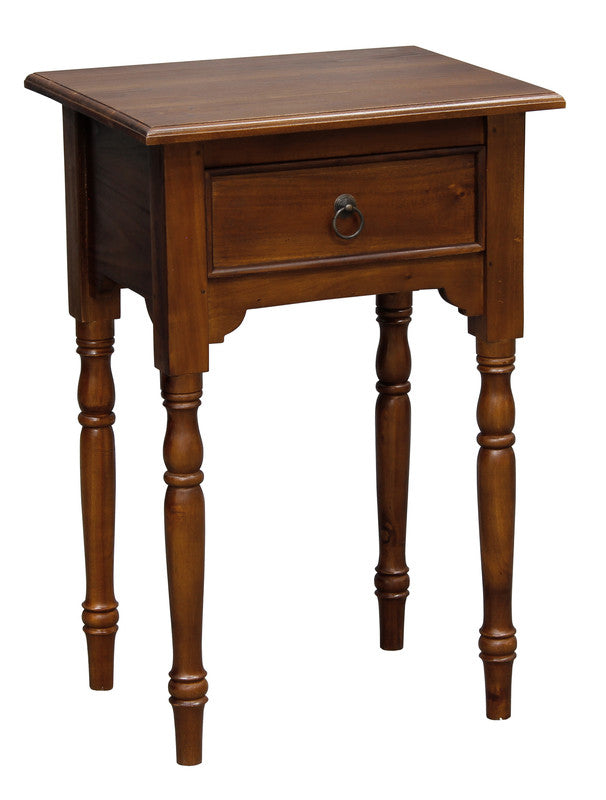 Milly Turn Leg 1 Drawer Side Table (Mahogany) V199-T83M