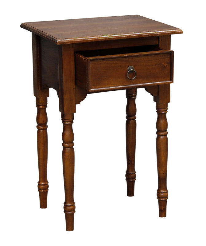 Milly Turn Leg 1 Drawer Side Table (Mahogany) V199-T83M