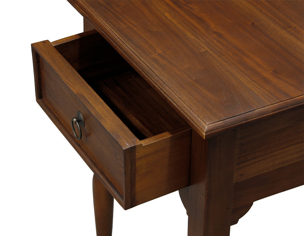 Milly Turn Leg 1 Drawer Side Table (Mahogany) V199-T83M