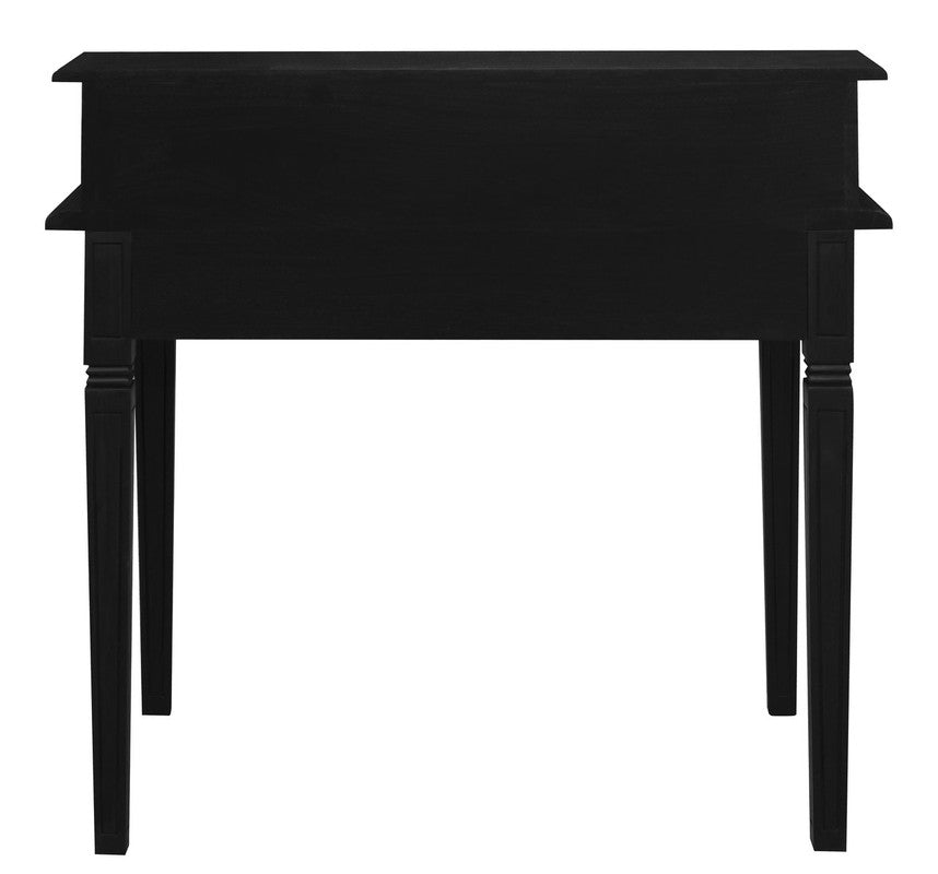 Winston 6 Drawer Solid Timber Writing Desk (Black) V199-TB06GLB