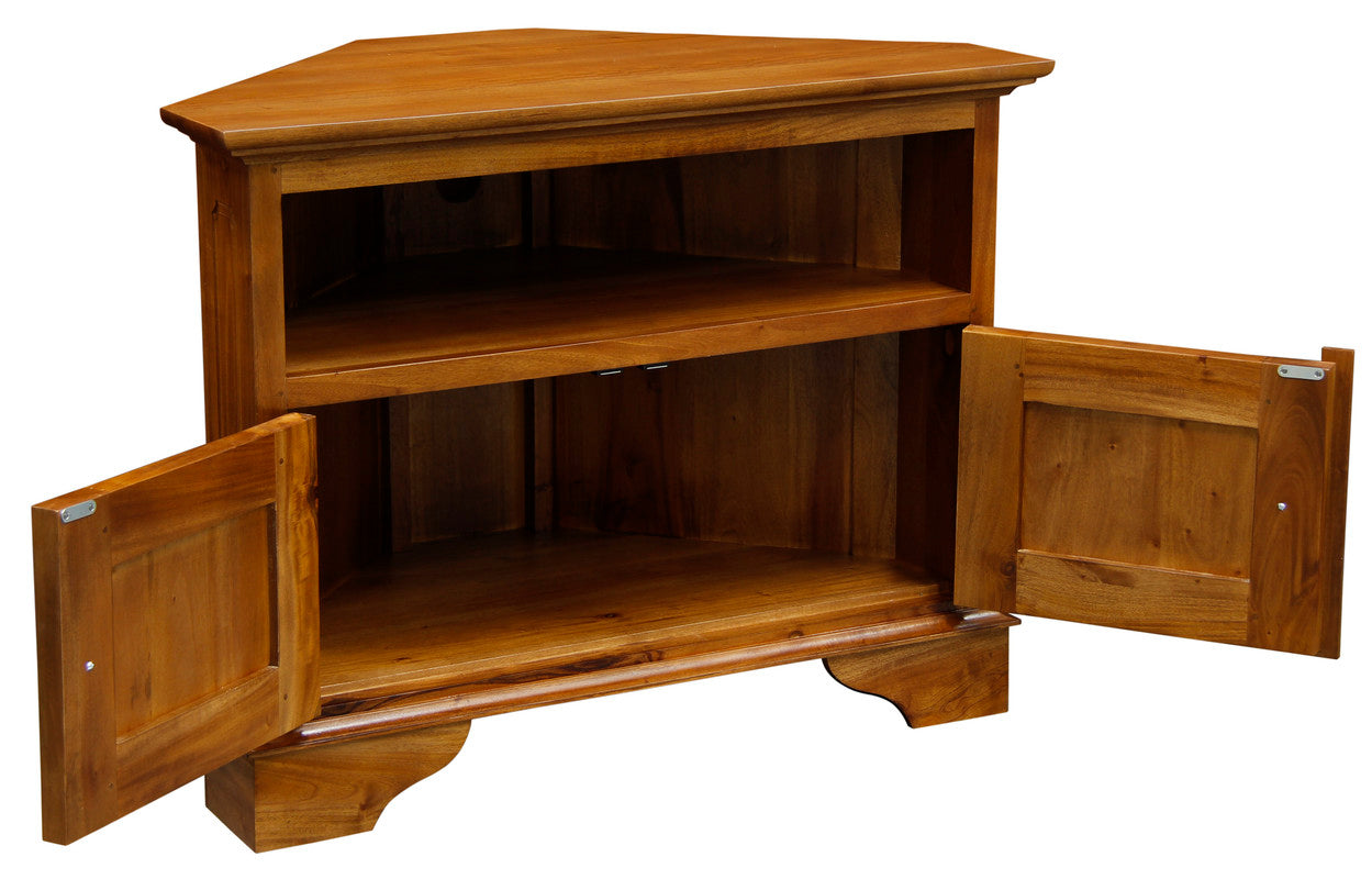 Tasmania 2 Door Corner TV Stand (Light Pecan) V199-TV200PNCNRLP
