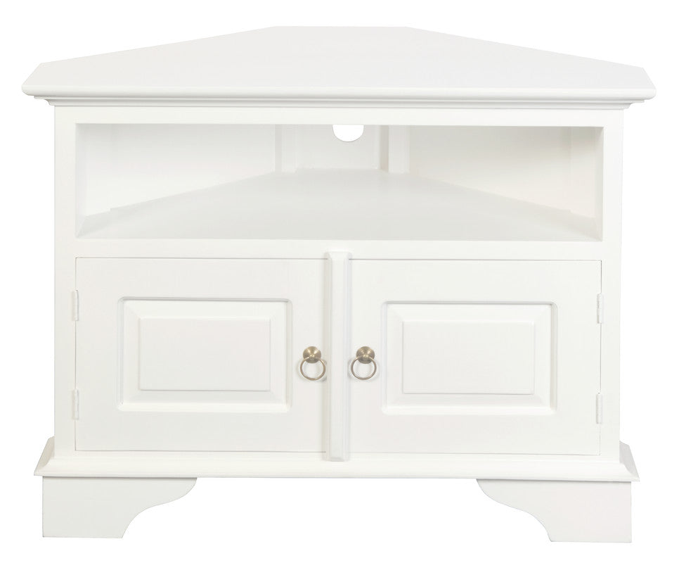 Tasmania 2 Door Corner TV Stand (White) V199-TV200PNCNRWH