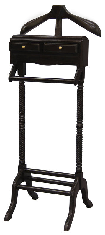 Jepara 2 Drawer Carved Valet (Chocolate) V199-VS002THC