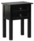 Elliot 2 Drawer Lamp Table (Black) V199-XST002SLB