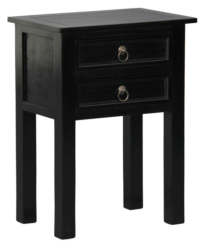 Elliot 2 Drawer Lamp Table (Black) V199-XST002SLB
