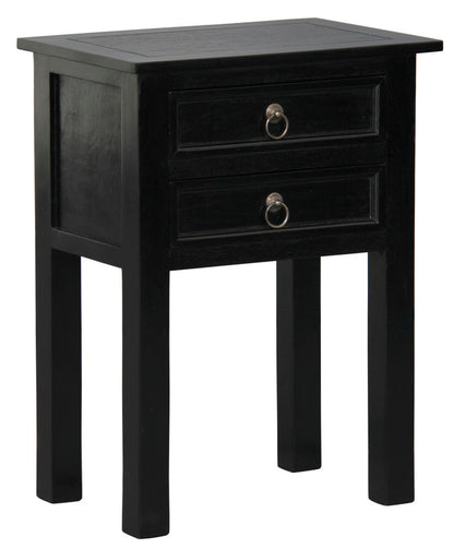 Elliot 2 Drawer Lamp Table (Black) V199-XST002SLB